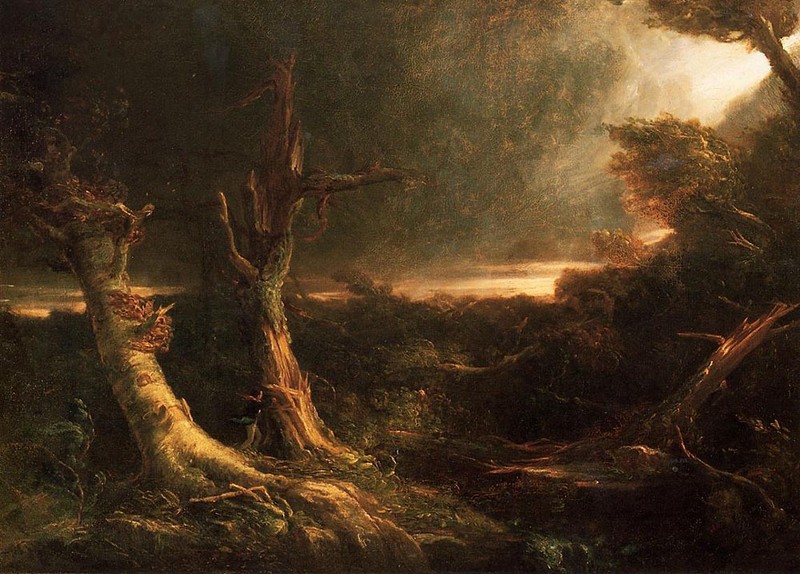 Thomas Cole A Tornado in the Wilderness 1835 17″x 22″ Archival Art Print