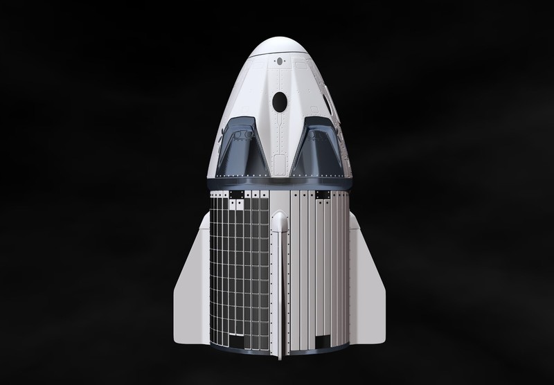 SpaceX Crew Dragon Model Printing - File digital STL - OBJ for 3D Printer gallery