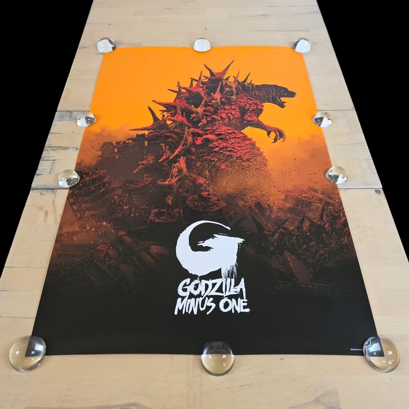 Godzilla Minus One Orange Variant 24" x 36" Screen Print LE 17/50 Pascal Blanche gallery