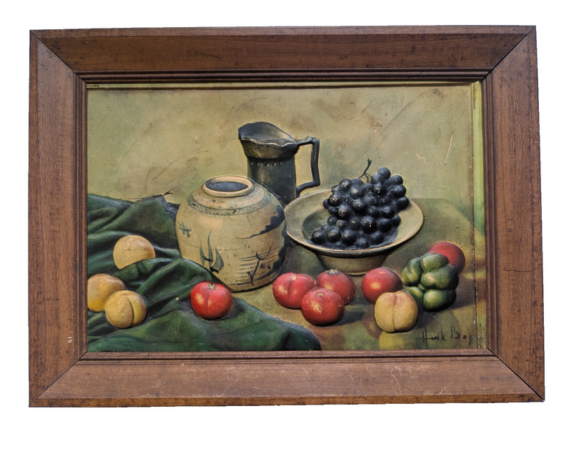 Vintage Henk Bos 3D Still Life Framed Print Raised Relief Dimension III 10×14 21