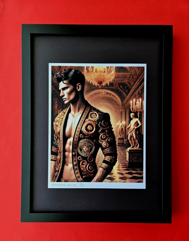 Hand-Signed Limited Edition 10 Giclée Versace Couture» by Alexander Du Lac COA $