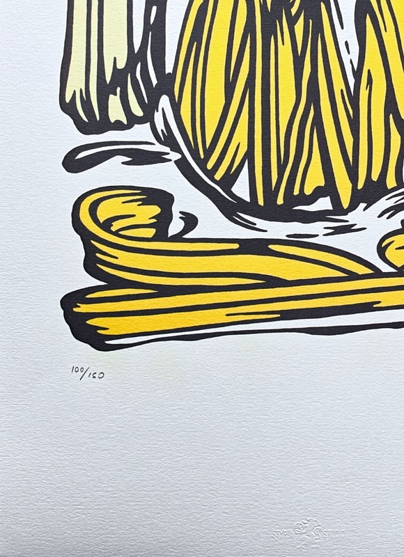 ROY LICHTENSTEIN - Yellow Apple - signed, numbered edition 100/150, 35x50 cm gallery