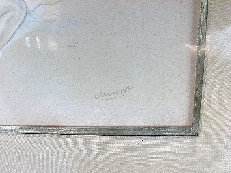 ANTIQUE FRENCH ETCHING *EDOUARD CHIMOT* "ADORATION" ORIGINAL ART c.1929 gallery