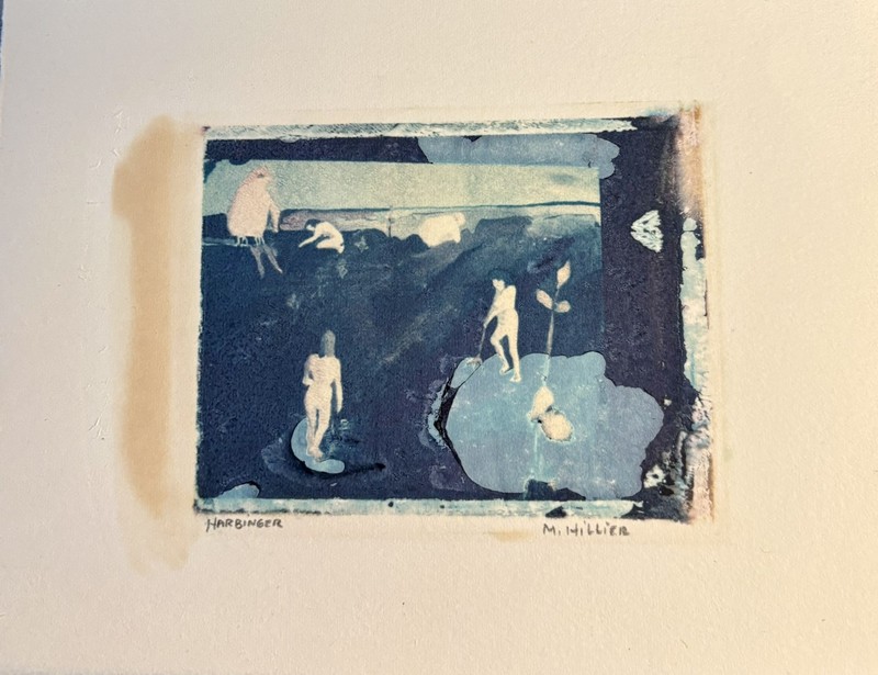 Harbinger original woman Figures 5.5”x7.5” Polaroid Transfer MaryHillier