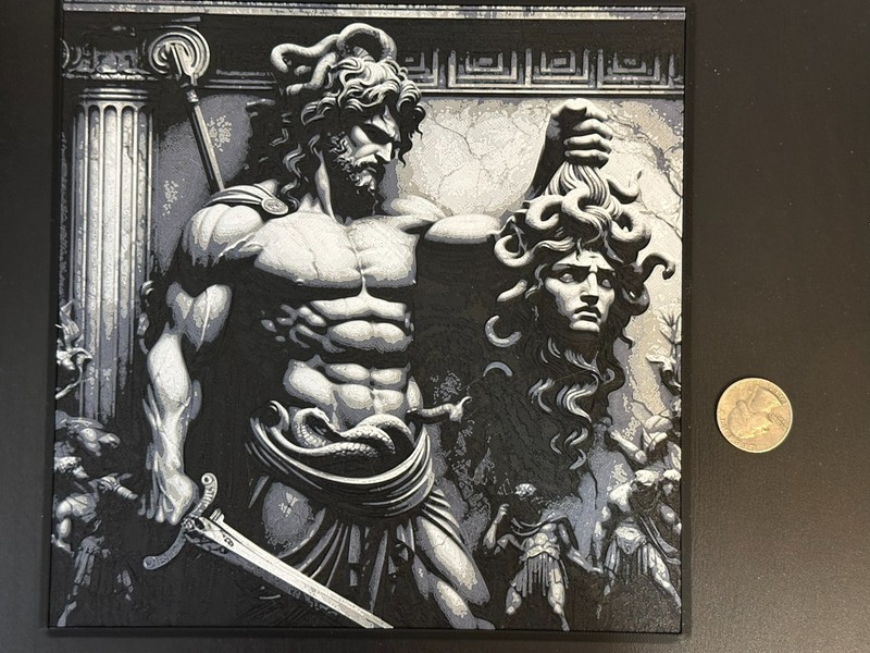 Perseus Defeats Medusa 3d Image - Clash of the Titans - Wall Hanger Included