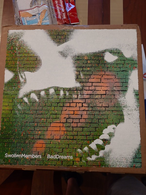 14in X 14in Swollen Members BadDreams Hand Made By Risky/SRH Signed &...