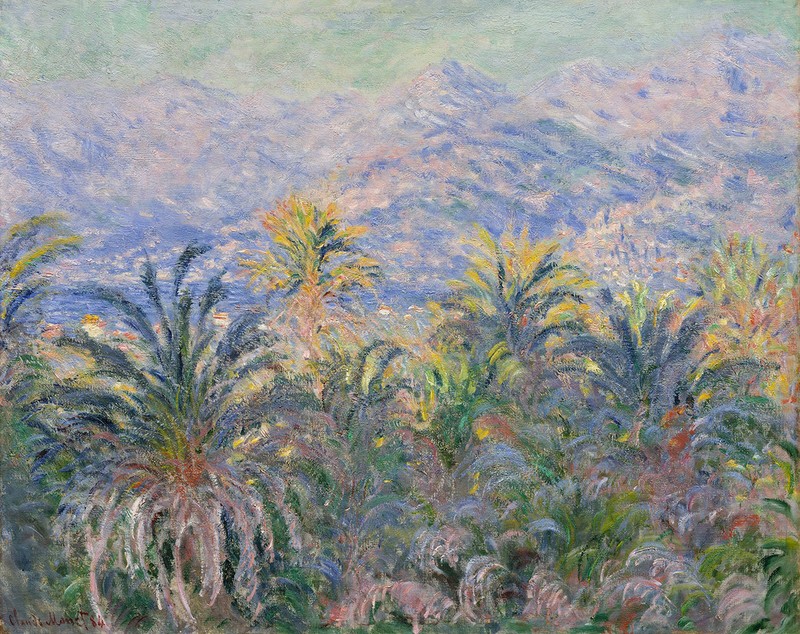 Claude Monet : "Palm Trees at Bordighera" (1884) — Giclee Fine Art Print