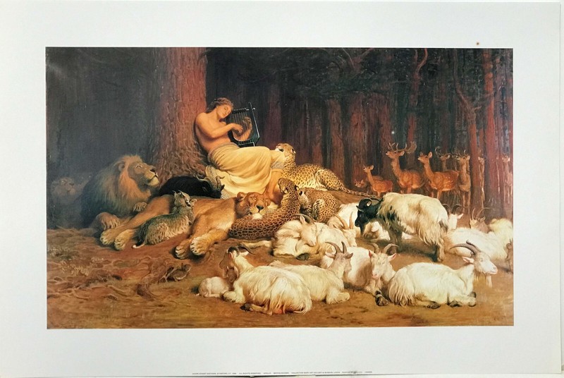 Apollo playing the lute by Briton Riviere ( 1840-1920) reproduction print
