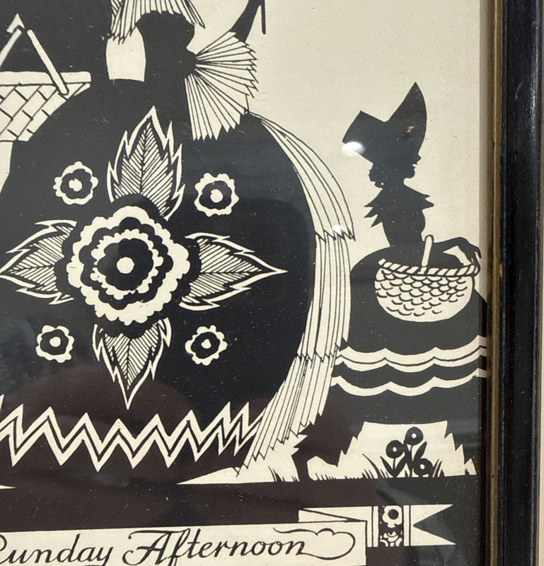 Buckbee Brehm Co. Sunday Afternoon Silhouette Family Outing 8 3/4"x 6 1/2" gallery
