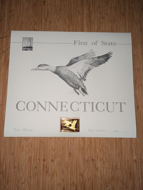 Connecticut Duck Print Executive Edition ex 94/250 First of State FreeShipping!