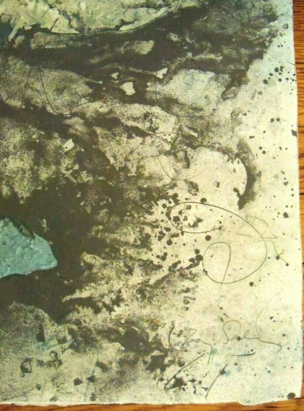 Baruj Salinas Original signed Etching/Collage 30" x 22" Limited Edition 42 of 50 gallery