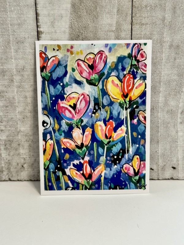 Abstract ACEO Original PRINT Flowers, Colorful flower, Print of Floral ACEO