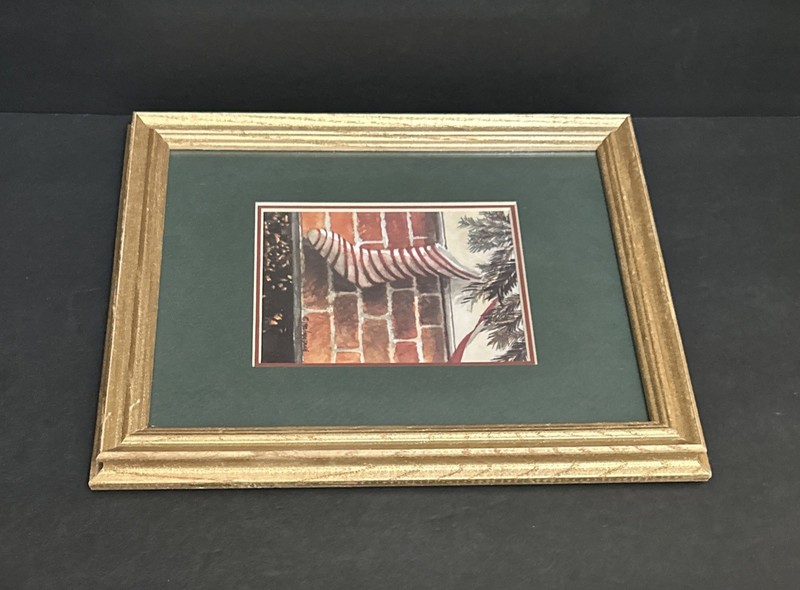2 pc. Set SIGNED Christmas Mantel Art Print Matted & Framed, A. Smith, 10”x 12” gallery