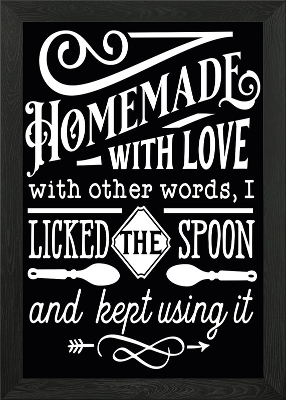 Homemade with love Framed Wall Art Poster Canvas Print Picture