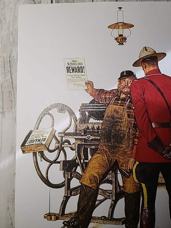 A. Friberg Canadian Mountie TNP Co. $200 Reward. The Northwest Paper Company VTG gallery