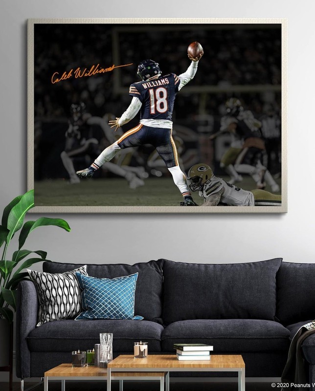 Caleb Williams Jump Iceman Poster, Football Fan Gift
