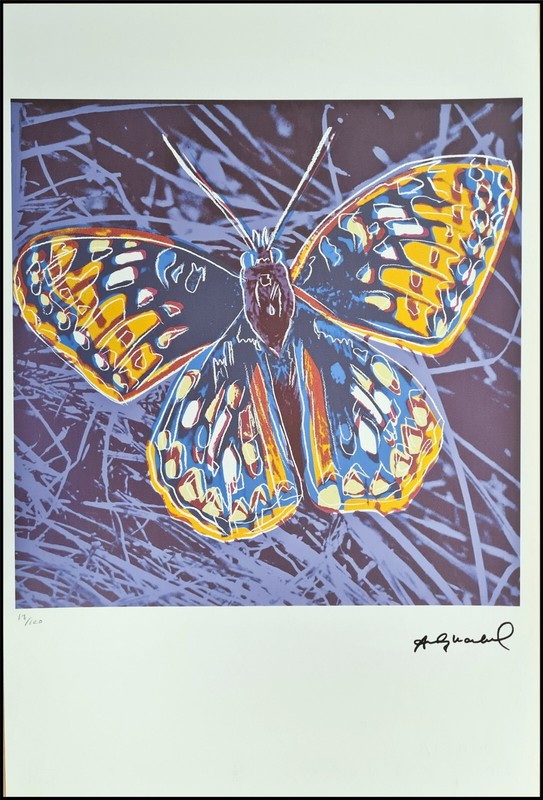 Andy Warhol * Butterfly * 57 Cm X 38 Cm * Signed Lithograph * Limited # 17/100