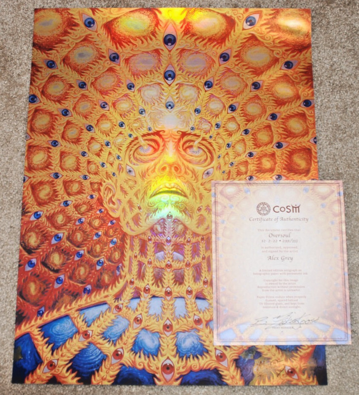 Alex Grey Oversoul Holographic Foil Serigraph Print S/# 333 Tool Poster Art gallery