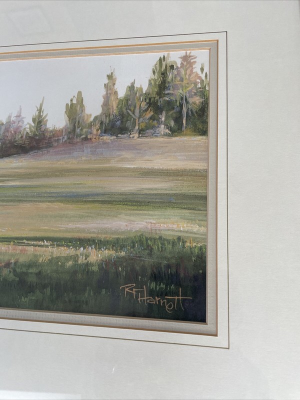 Golf Print By Robert Harnett ‘Lining Up The Putt’ - Golf Interest 40cm x 57cm gallery