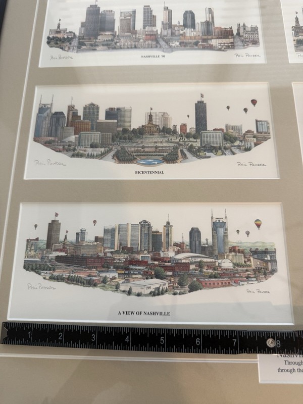 Phil Ponder Nashville Skylines Framed Art Print Multi-Opening Matte Signed gallery