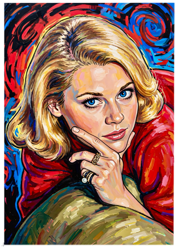 JANE FONDA * Fun Novelty * CELEBRITY * Illustrated Art Card * ATC ACEO