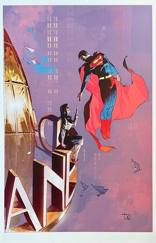 LEE WEEKS rare SUPERMAN & LOIS LANE art print SIGNED limited Full Color LAST TWO