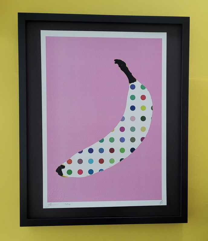 Death NYC Large Framed 16x20in Pop Art COA + Graffiti Andy Warhol Hirst Dots #5