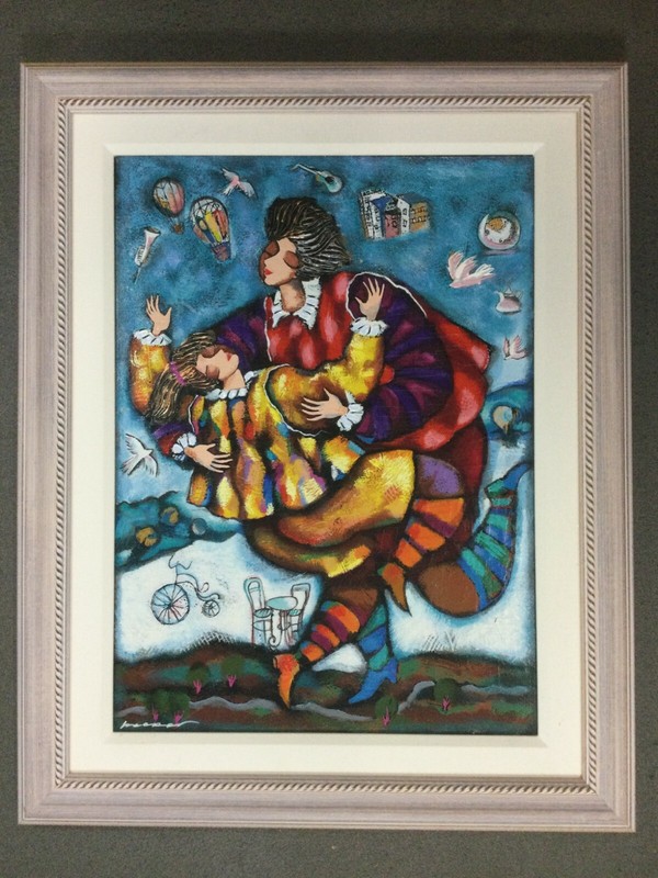 Michael Kachan «Balloon Dance II» 2000 Limited Edition Embelish Serigraph Signed