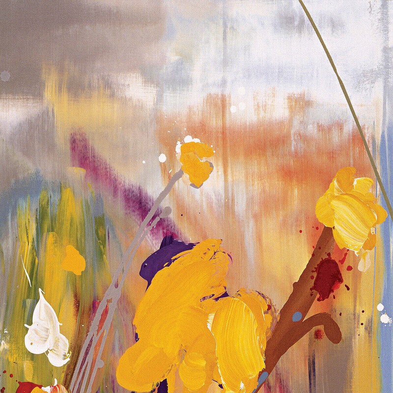36W"x24H" BRYONY by DANIEL PHILL - FLOWERS BRUSH DRIP SPATULA CHOICES of CANVAS gallery