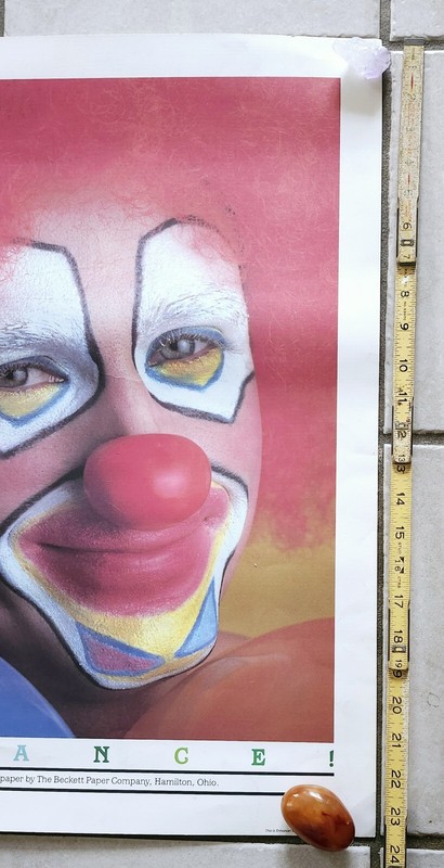 Vintage Clown Poster Enhance Lithograph Paper Company Advertising 20x24" gallery