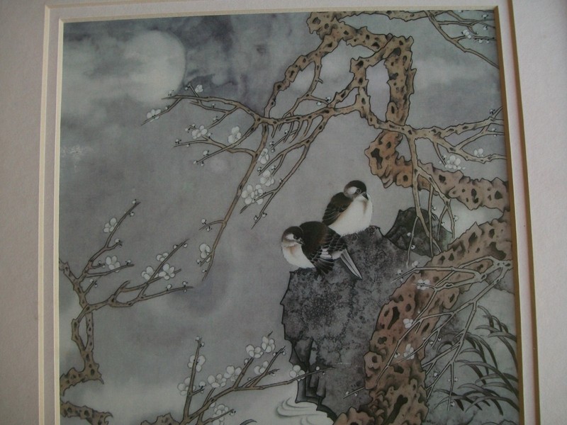 Chinese Asian Birds Nature Prints Signed Numbered Custom Framed gallery