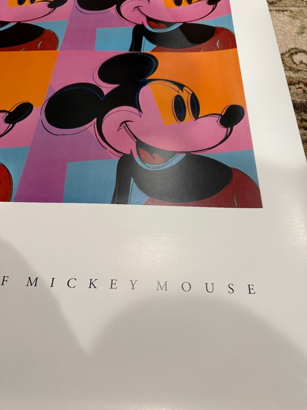 Andy Warhol The Art Of Mickey Mouse VTG 1981 Pop Art Poster - pristine gallery