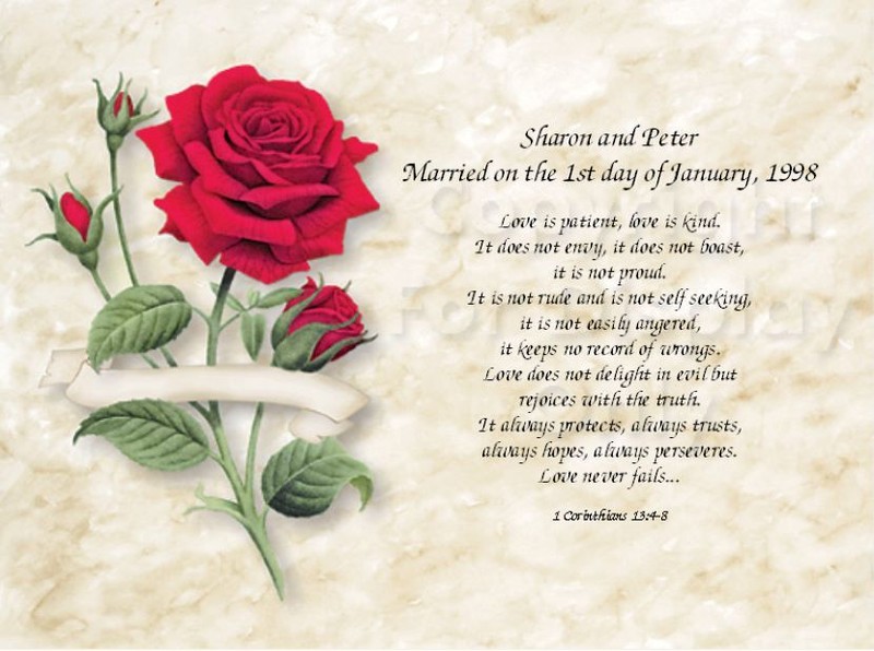 Love is Patient Love is Kind Personalized Gift Print Love Marriage 1225
