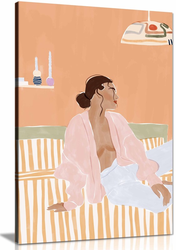 Just Let Me Chill Framed Canvas Print, Pictures for Home Walls,Room Decor