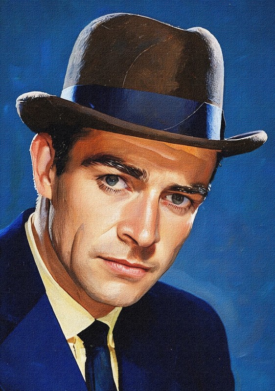 Sean Connery Unique Oils Illustration #14 (A4 – 210 x 297mm – 8.5″ x 11.75″)