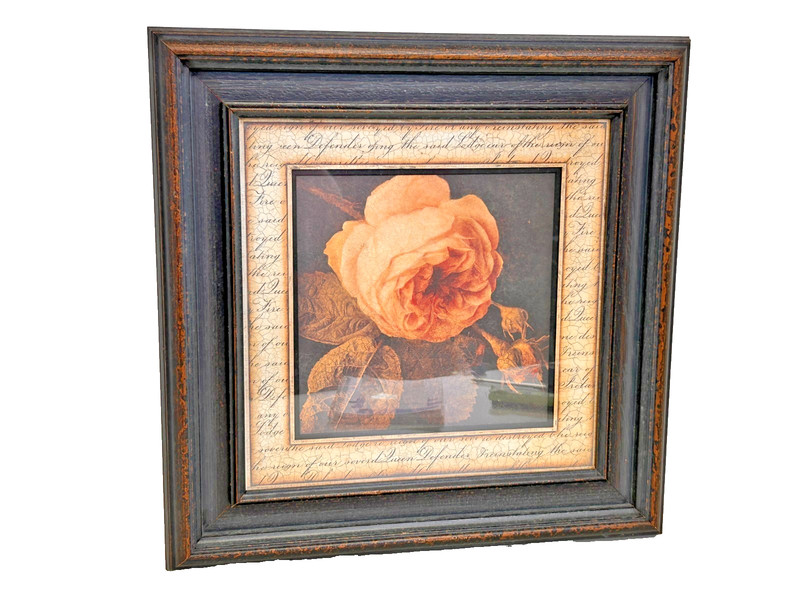 Petite Antique Peony Framed Print 45.5cm x 45.5cm | E1 G597