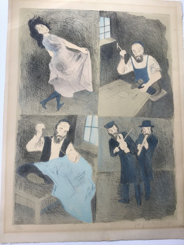 Raphael Soyer Lithograph "Gentlemen From Cracow" Ed. 128/150 gallery