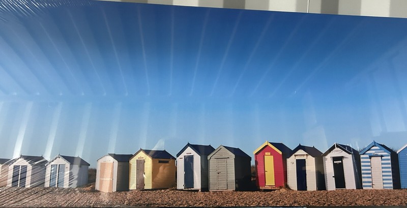 Multicoloured Beachuts canvas 48″ x 20″ mounted on a wooden stretcher(f)