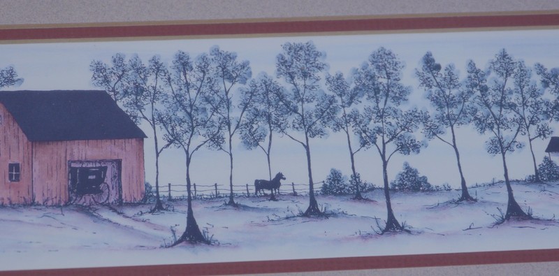 M.B. FREY SIGNED & NUMBERED FRAMED PRINT OF FARM SCENE, HOUSE, BARN, TREES gallery