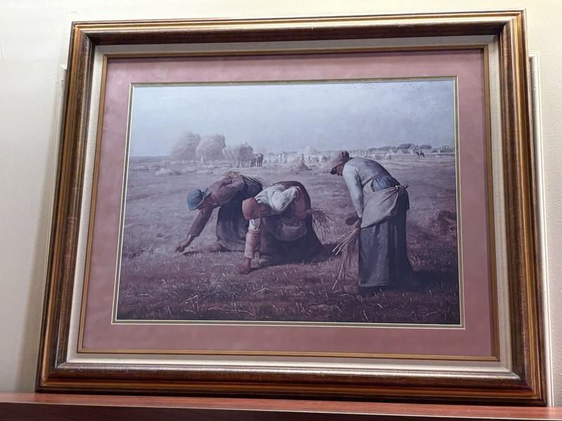 Vintage Framed Picture Of THE GLEANERS by Jean Francois Millet. 27”x34”