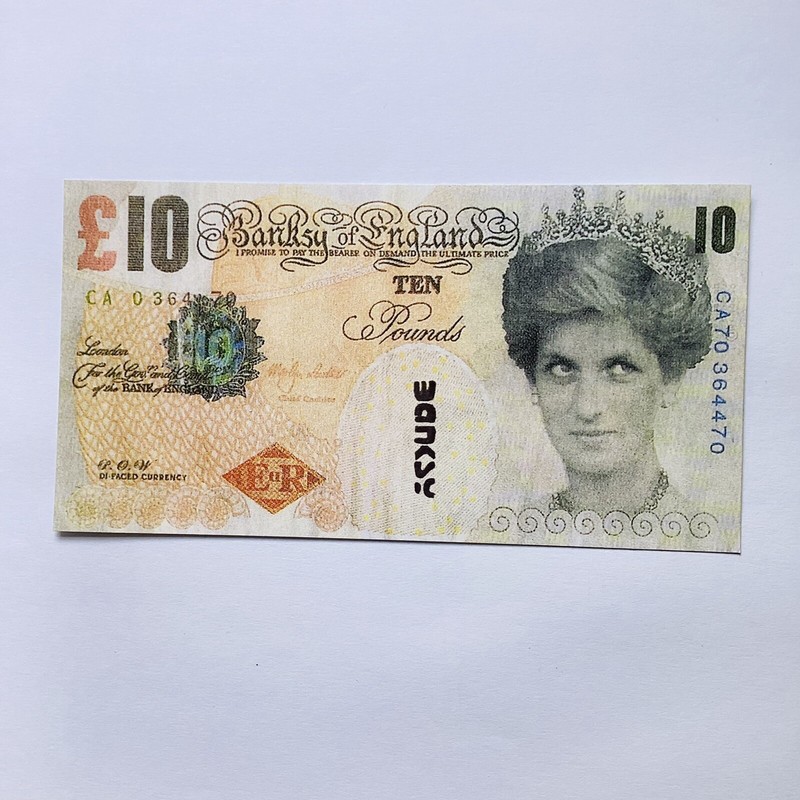 BANKSY Banknote Princess Di-Faced De Faced Tenner £10 Note Signed + Dismaland gallery