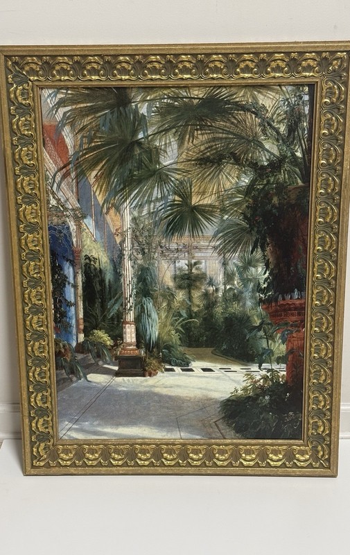 The Palm House By Carl Blechen 23W”/34H” Framed ￼