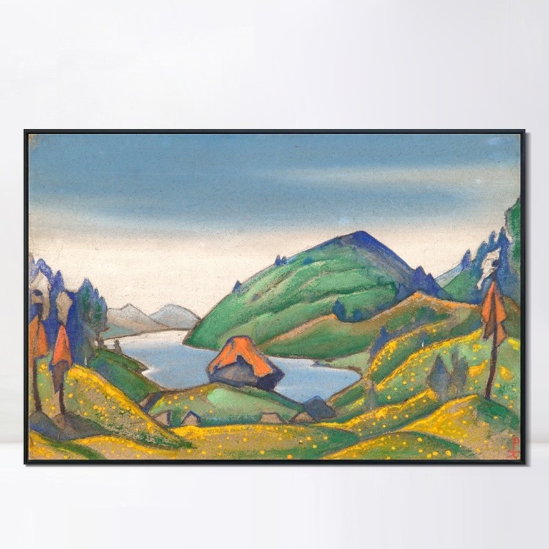 Framed Study of Scene Decoration for the Rite of Spring,1944 by Nicholas Roerich