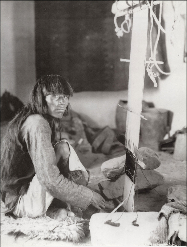 1993 Vintage Print American Native Hopi Weaver 1898 Image George Wharton James