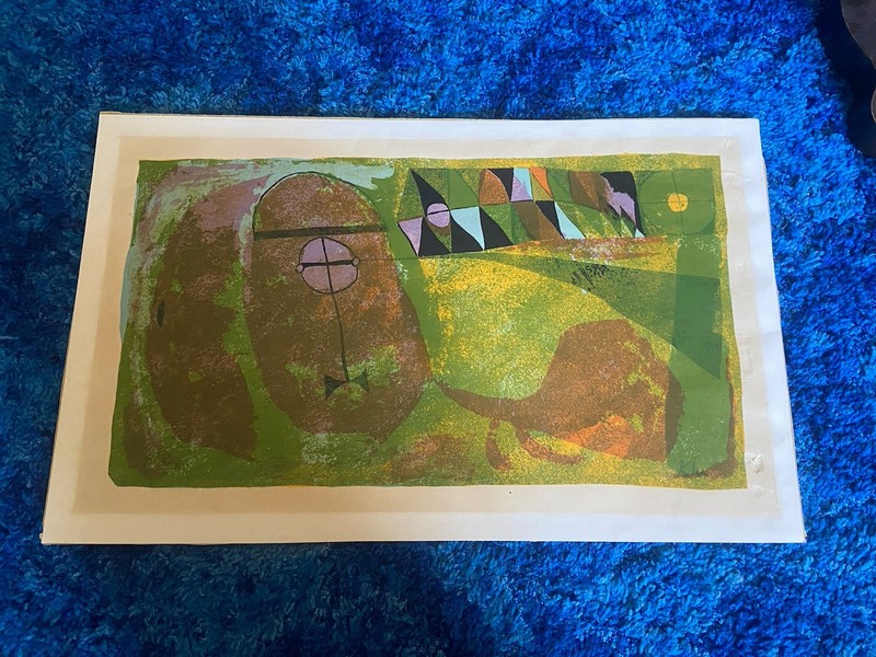 Vintage Artist PAUL KLEE Lithograph Omphalo Centric Lecture
