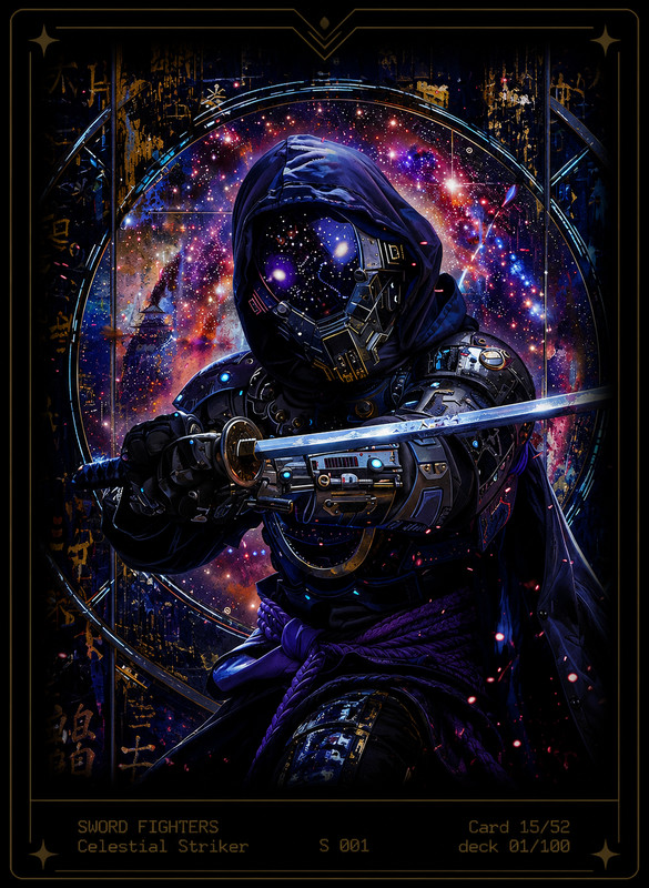 Sword Fighters #15 limited edition ACEO collectible mini art card Fantasy AI Art