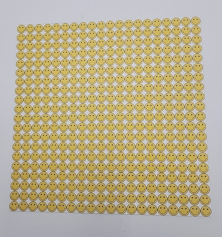 Smiley Faces Blotter Art Print/ Sheet/ Page Psychedelic Art Print