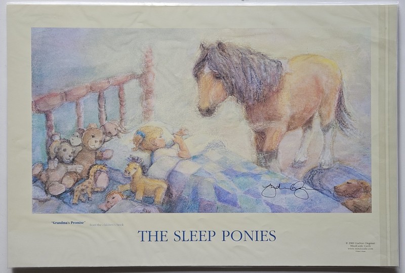 NEW Signed 24″ x 16″ print «Grandma’s Promise» «The Sleep Ponies» Gudrun Ongman