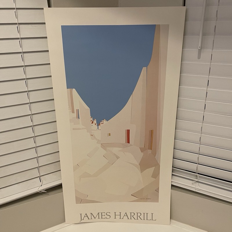 James Harrill Greek Landscape Street Art Poster Print Large 36×19”