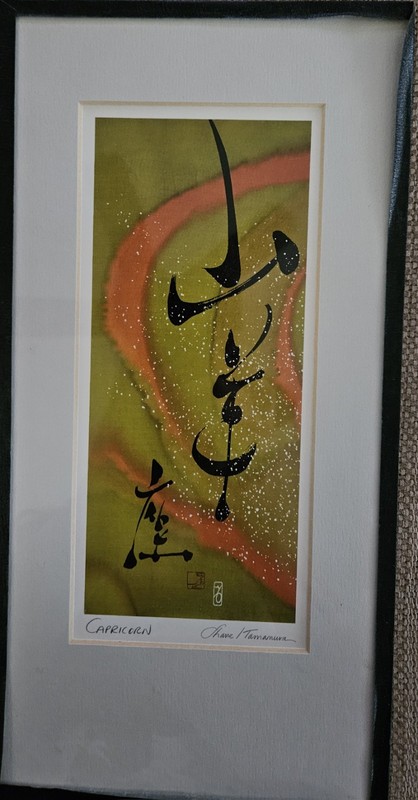 Capricorn Framed Signed Print Shane/Tamamura The Sacred Zodiac Series RARE!